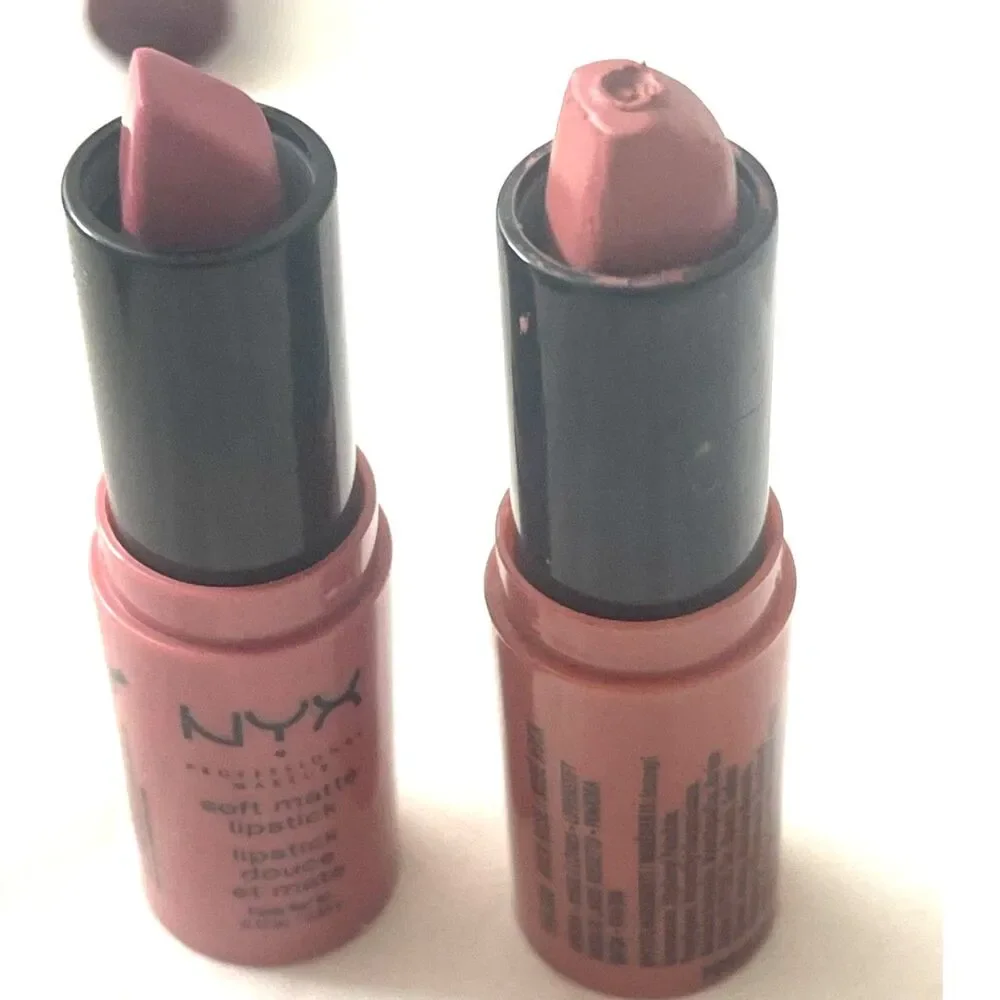 New Lot Of 2 Nyx Soft Matte Lipstick SMLS15 & SMLS23 Bloomington & Rock Rose